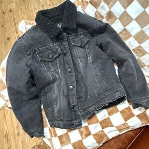 Cozy Black Denim Jacket for Kids